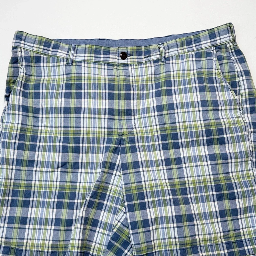 LL Bean Mens 42W Cotton Plaid Golf Shorts Fisherman Coastal Preppy Summer Y2K